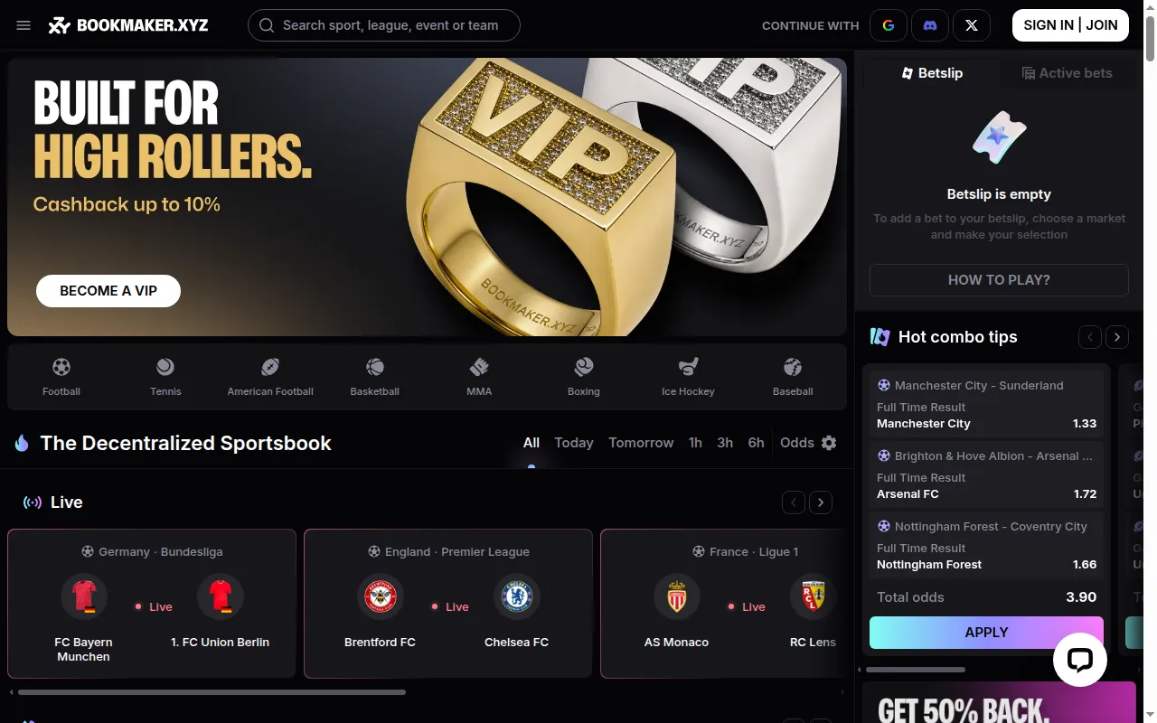 Portada de la casa de apuestas Bookmaker.xyz